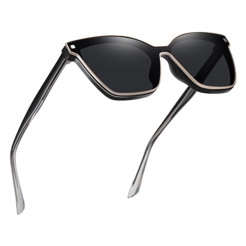 Nuevas gafas polarizadas magnéticas de moda de las mujeres del ojo de gato gafas marco CG7802 moda TR90 miopía gafas de sol