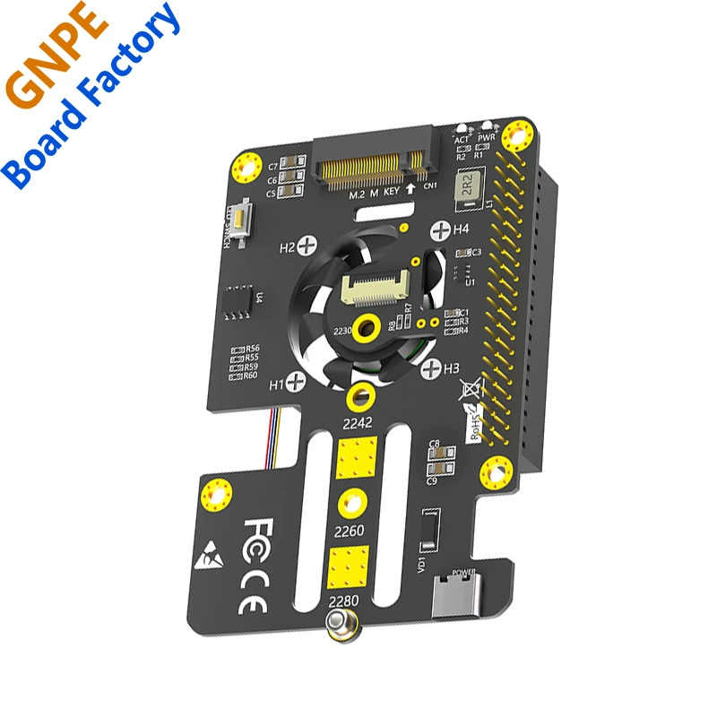 PI5 Raspberry Pi 5 PCIE к M.2 NVME SSD 2280 твердотельный диск 3-в-1Expansion board с вентилятором