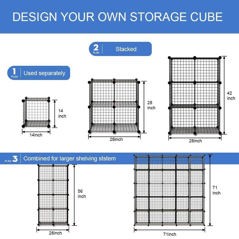 免工具安裝簡約現(xiàn)代百變組合鐵網(wǎng)片拼接鐵架鐵藝收納置物柜收納柜