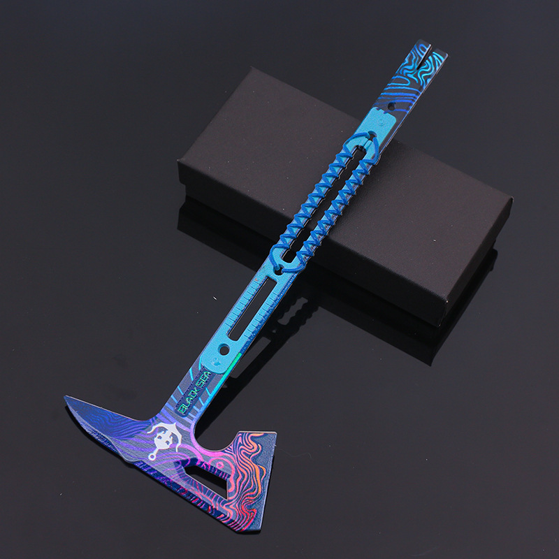 Black Sea Tomahawk Weapon Alloy Model Toy Small Ornaments 22cm