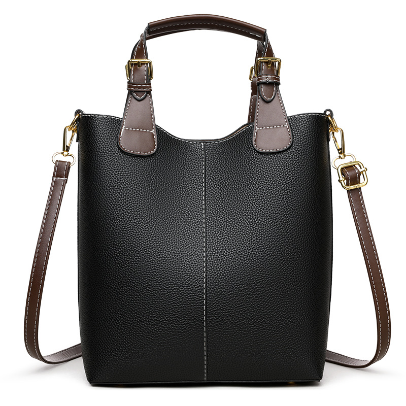 2025 春夏の新ファッションコントラストカラーデザイン多用途トートバッグファッショナブルな義母バッグポータブルショルダーバッグ