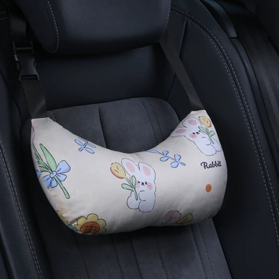 Headrest: rear neck pillow - small-neck-pillow-flower-rabbit-55x70cm