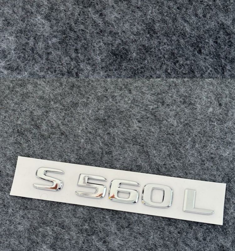 Mercedes-Benz car emblem, rear badge, E/C-Class, E300L/GLC/GLE/AMG/260L, alphanumeric and English lettering