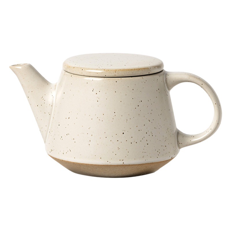 Estilo japonés pequeña tetera cerámica simple hogar Kung Fu juego de té Oficina taza de té cocina engrasador al por mayor ligeramente defecto