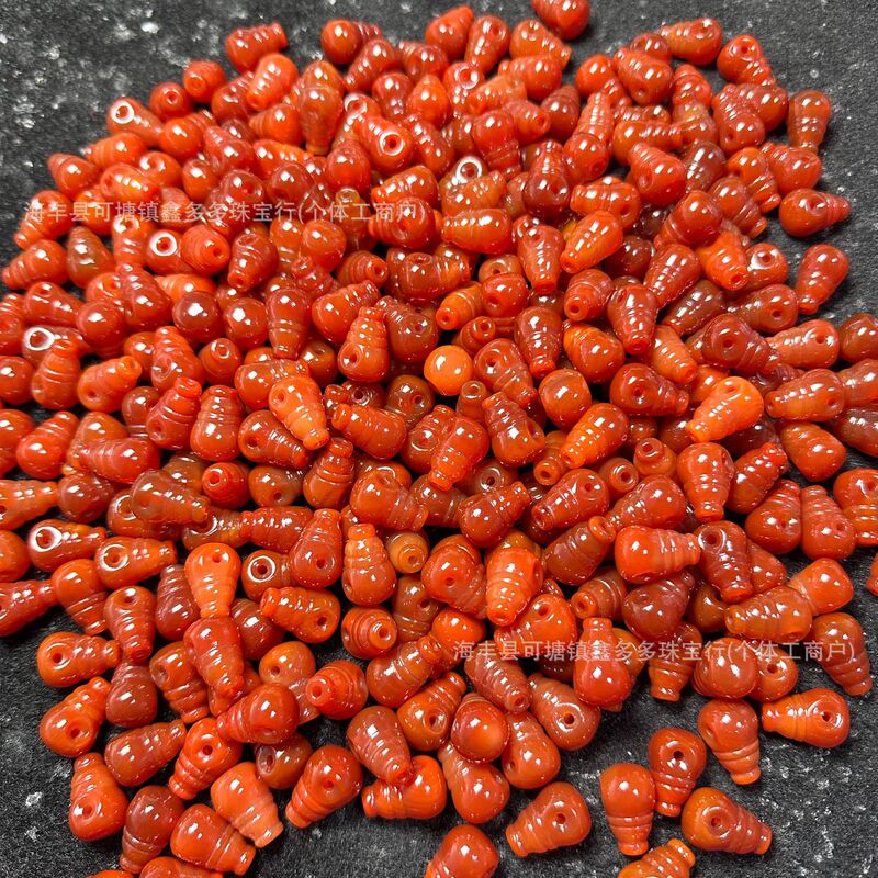 Factory wholesale natural Sichuan red agate one tee ruddy color cost-effective DIY play accessories Factory wholesale natural Sichuan red agate one tee ruddy color cost-effective DIY play accessories