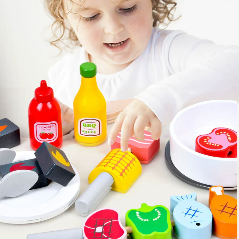 Wooden cooker, children's family set, toy for kindergarten, new collection, 2 in 1