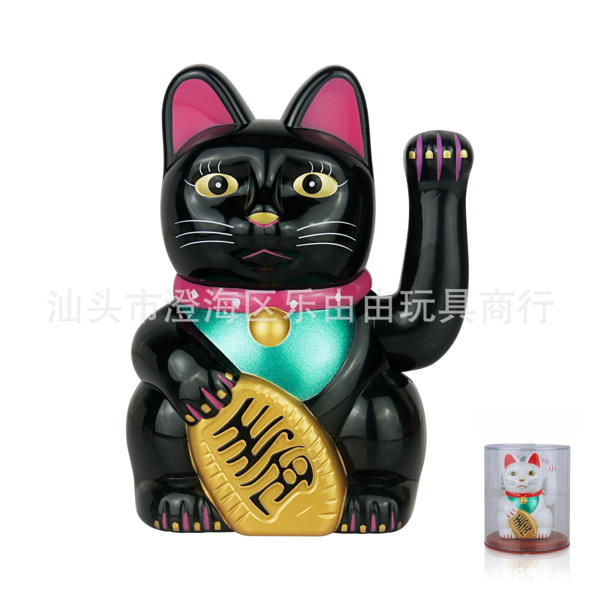 Gato afortunado del oscilación automático solar transfronterizo de 4 pulgadas