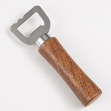 非黄木柄啤酒开瓶器木质开罐器饮料瓶开盖器简约开瓶器原木礼品