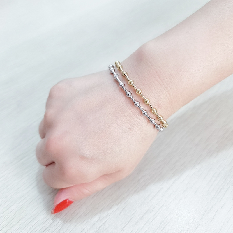 Stainless Steel Material Basic Geometric Stainless Steel Plating Bracelets 1 Piece