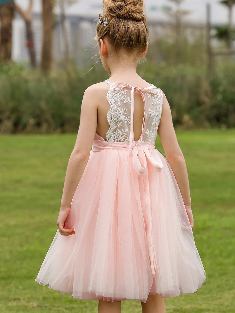 Transfronterizos Amazonas ropa infantil vestido de bebé vestido de bodas vestido de niña corto espectáculo