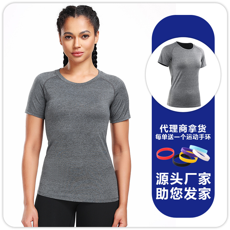 F8018 mujer yoga deportes rápidos secos camiseta de mangas cortas transpirables pesca ciclismo correr maratón camiseta de fitness image 9