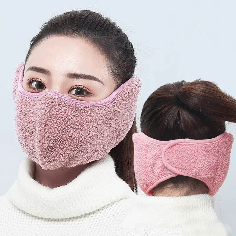 Зимняя защитная маска Маска для верховой езды Мужская холодостойкая бархатная утолщенная зимняя ветрозащитная холодостойкая маска для лица и ушей Женская