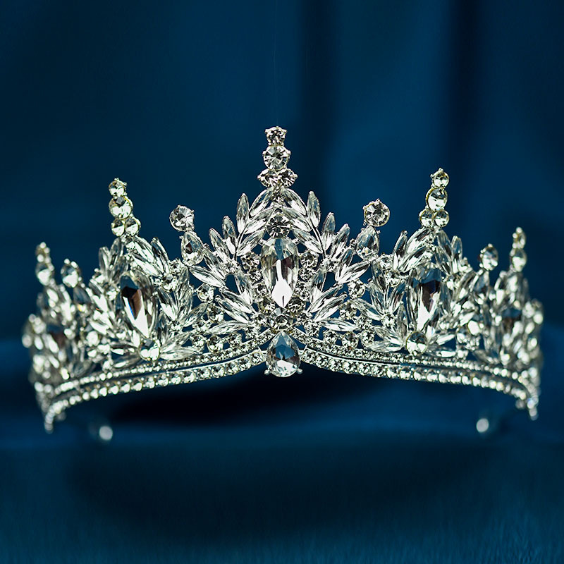 Bride's Crystal Crown Headpiece, Korean-style Wedding And Coming-of-Age Ceremony Princess Hair Accessory, High-end_voghion.com
