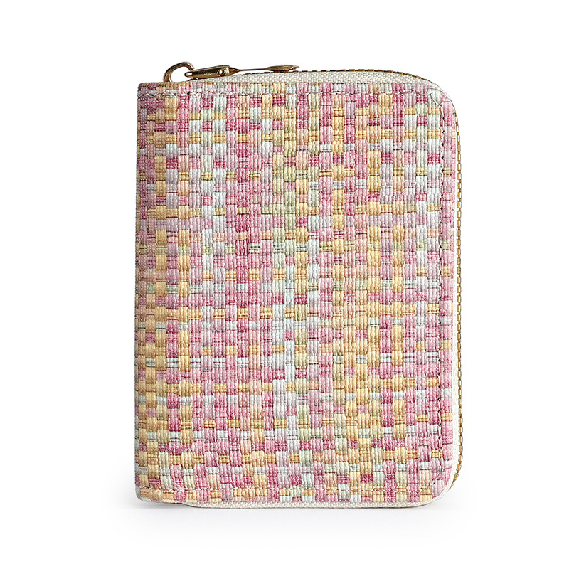 Nueva bolsa de tarjetas de tejido para mujeres de moda europea y americana portaje de tarjetas de órgano bolso de cambio multi-tarjeta de tarjetas de gran capacidad tarjeta de crédito