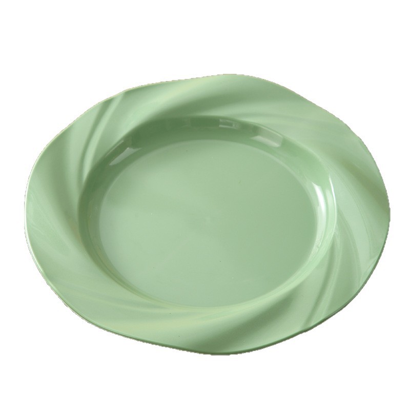 Plato de pasta de 9 pulgadas Plato de ensalada de crema Plato de pastel Plato de frutas de plástico Plato de comida de porcelana Plato de bocadillos de 8 pulgadas