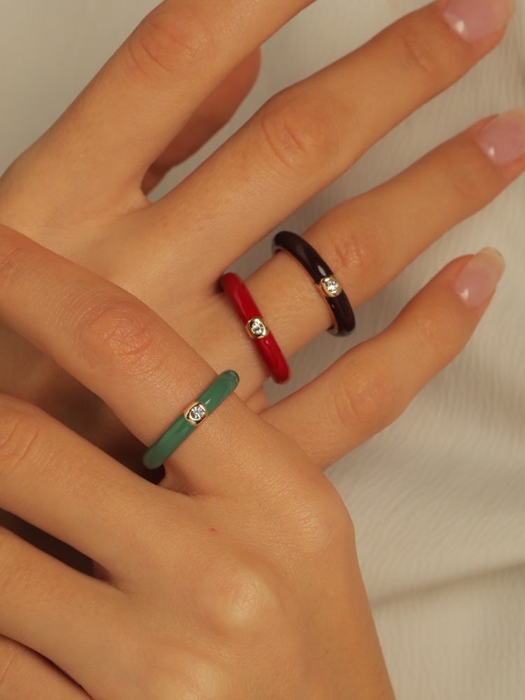 Fashion Simple Drip Ring Set display picture 2