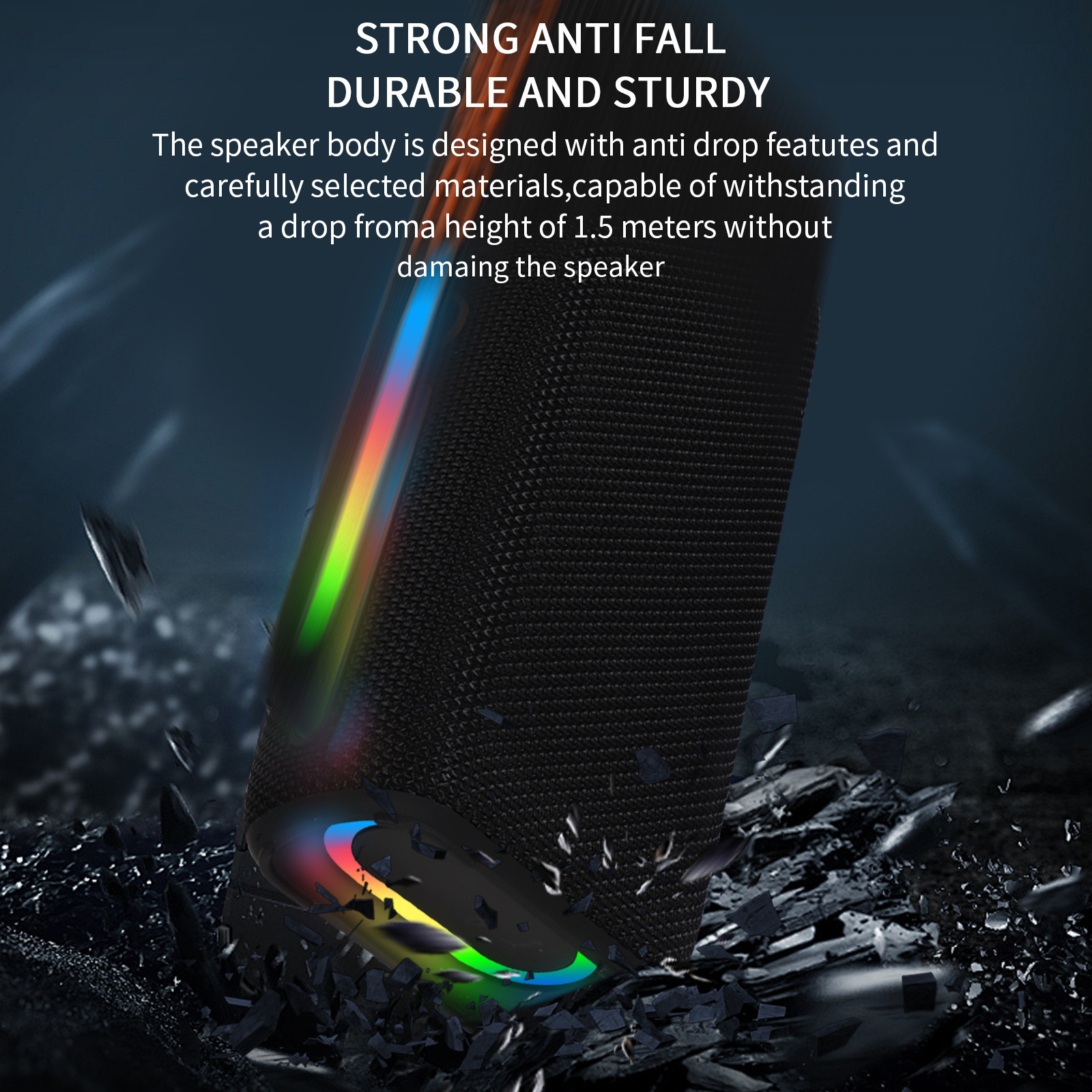 Draagbare bluetooth speaker met rgb verlichting en subwoofer_voghion.com