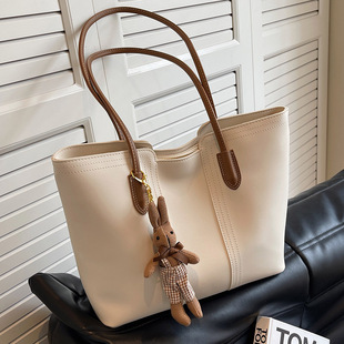 Korean Fashion Large Bag Women's New 2025 New Trendy Simple Tote Bag Large Capacity Shoulder Commuter Bag