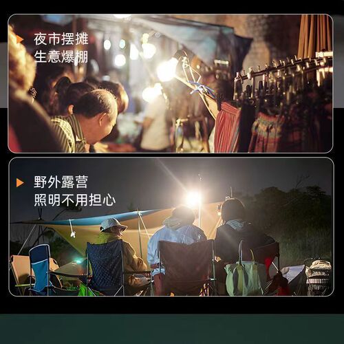 Outdoor camping lights, ultra-long battery life, strong light for stalls, portable solar lights, rechargeable lighting, camp lights wholesale