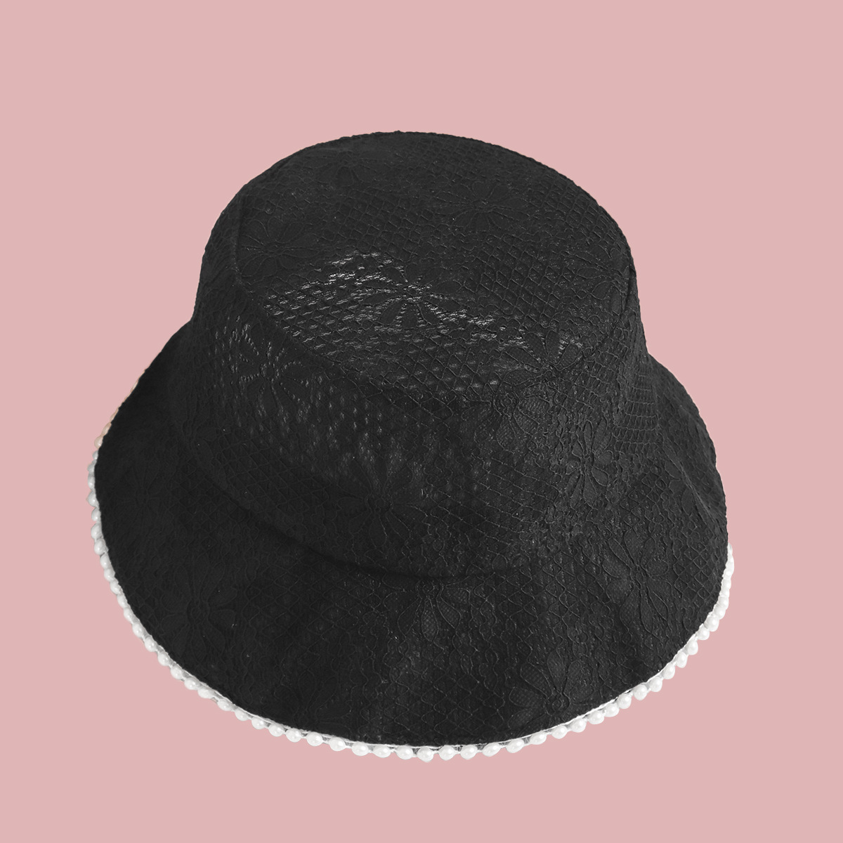 Korean Fashion Pearl Lace Fisherman Hat display picture 5