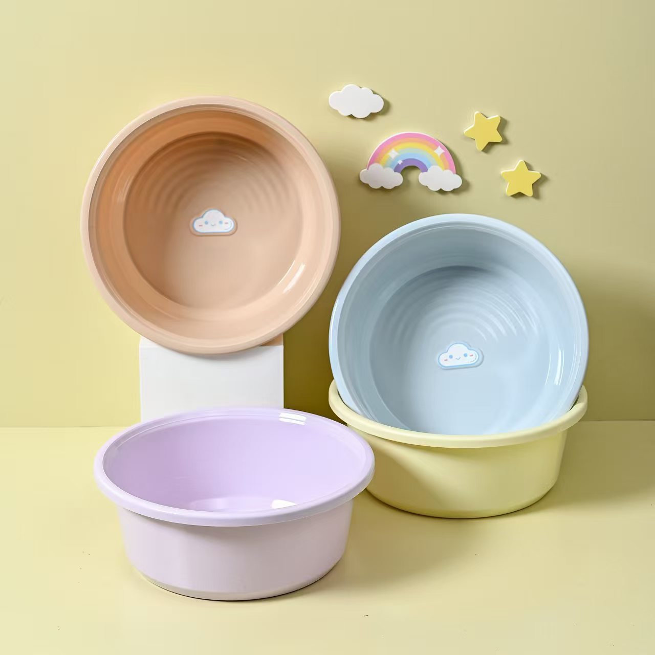 factory direct sales washbasin thickened dormitory students laundry basin home cute cloud kitchen student