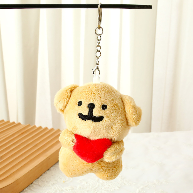 国境を越えた人気のラインラブドッグ立体ぬいぐるみキーホルダーペンダントかわいい子犬人形ぬいぐるみ装飾品|undefined
