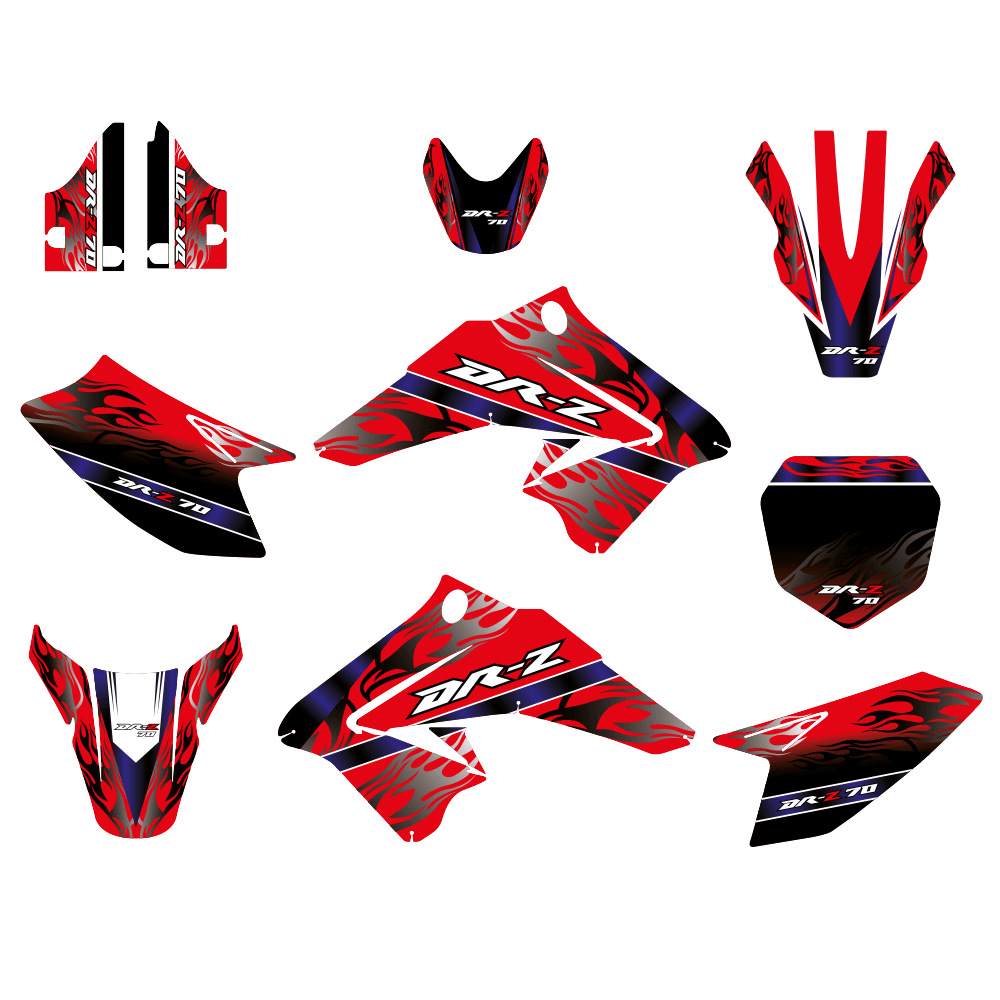 Aplicable a Suzuki DR-Z 70 09 - 19 motocicleta todoterreno personalidad de modificación decalco de alta calidad
