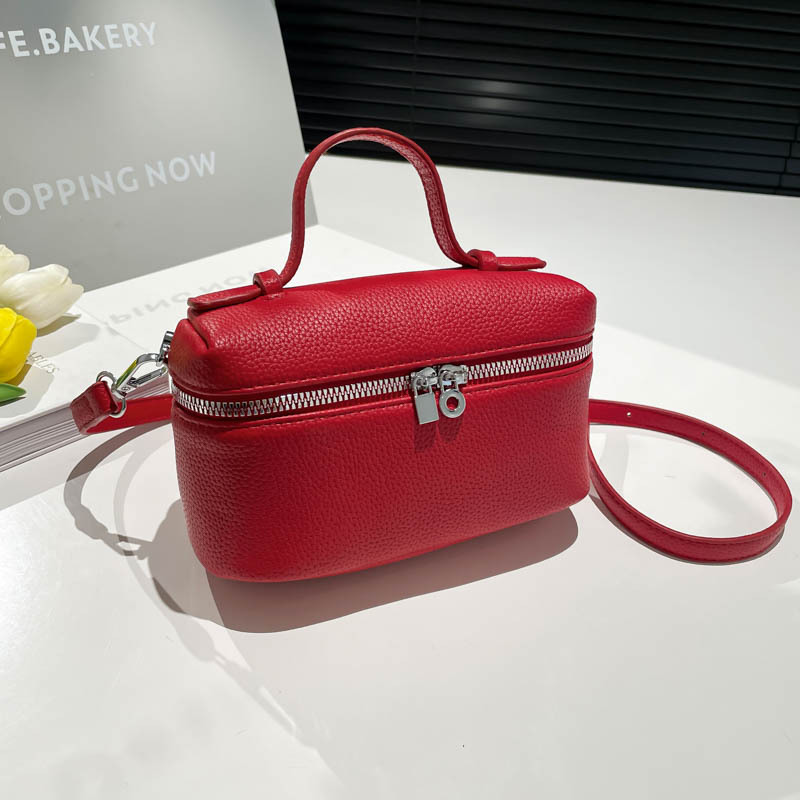 Bolso de textura transfronteriza 2025 verano nuevo bolso femenino retro patrón de lichi bolso de hombro simple y versátil bolso de mensajero