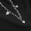 Necklace stainless steel, bracelet suitable for men and women hip-hop style, jewelry, four-leaf clover