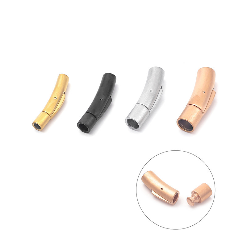 Stainless steel sand surface snap button frosted surface bracelet connection buckle DIY jewelry accessories connection buckle in stock wholesale Stainless steel sand surface snap button frosted surface bracelet connection buckle DIY jewelry accessories connection buckle in stock wholesale