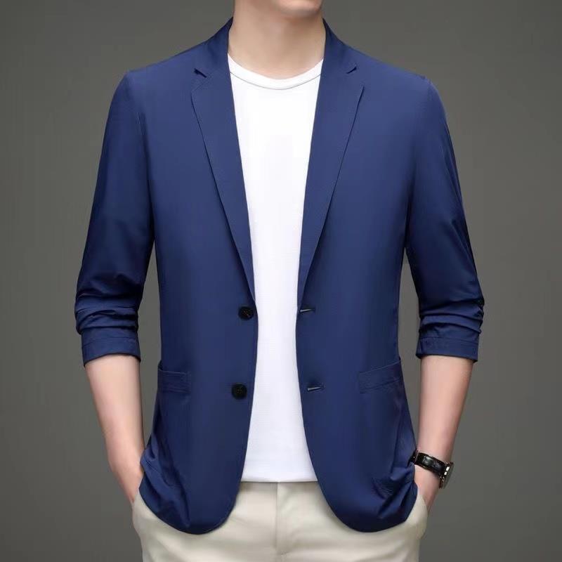 Spring and Summer New Plus Size Sunscreen Light Mature High-end Men's Casual Small Suit Lightweight Business Suit Jacket Spring and Summer New Plus Size Sunscreen Light Mature High-end Men's Casual Small Suit Lightweight Business Suit Jacket