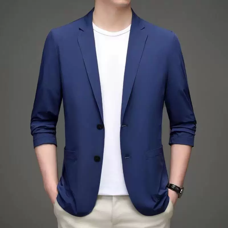 Summer Lightweight Classic Suit Jacket, Men's Plus Size, Sun-Protection, High-Quality Style