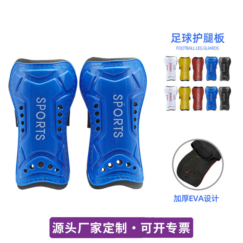 Football Shin Guards, Sports Calf Protection Socks, Strap-On Protective Pads, Thickened Multi-Hole Foot Guards, Custom Football Gear