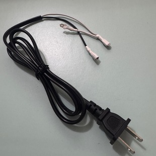 Two-Core American Standard Plug Power Cord, American and Canadian Plug, American Standard with 4.8 Straight Plug Sleeve Protective Cover,