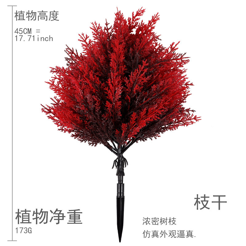 跨境仿真圣诞地插松柏树 松针松草盆景 人造松柏叶绿化装饰摆件|undefined