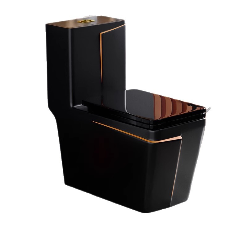 Inodoro de color de estilo europeo, inodoro con bombeo de sifón, personalidad negra, inodoro creativo, hogar, toiletWC transfronterizo