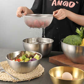 不锈钢盆子 家用厨房打蛋盆加厚304搅拌盆沙拉盆料理盆烘焙批发