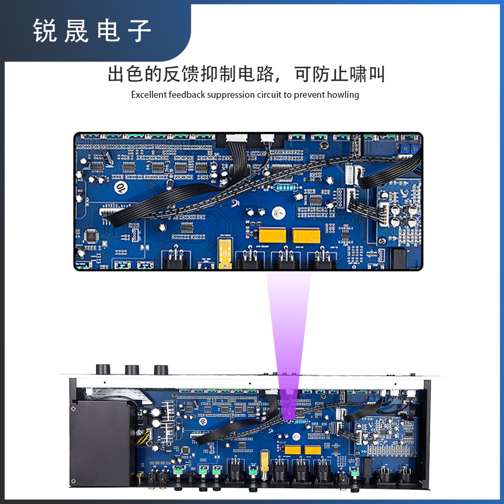 Kt-150 Professional Pre-Effects Processor with Bluetooth USB for Home Karaoke, Audio Mixing, Spectrum Equalization, Microphone Feedback Prevention