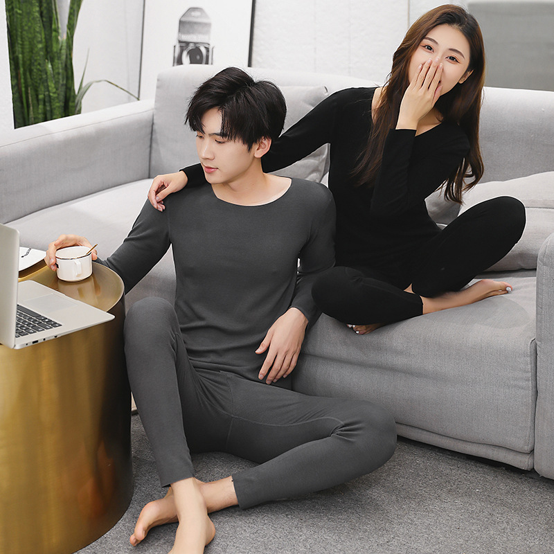 Clearance Sale: Xiaohongshu Recommended Thermal Underwear for Women, Couple's Long-Sleeve and Long-Pants Pajama Set, Self-Heating Loungewear for Men