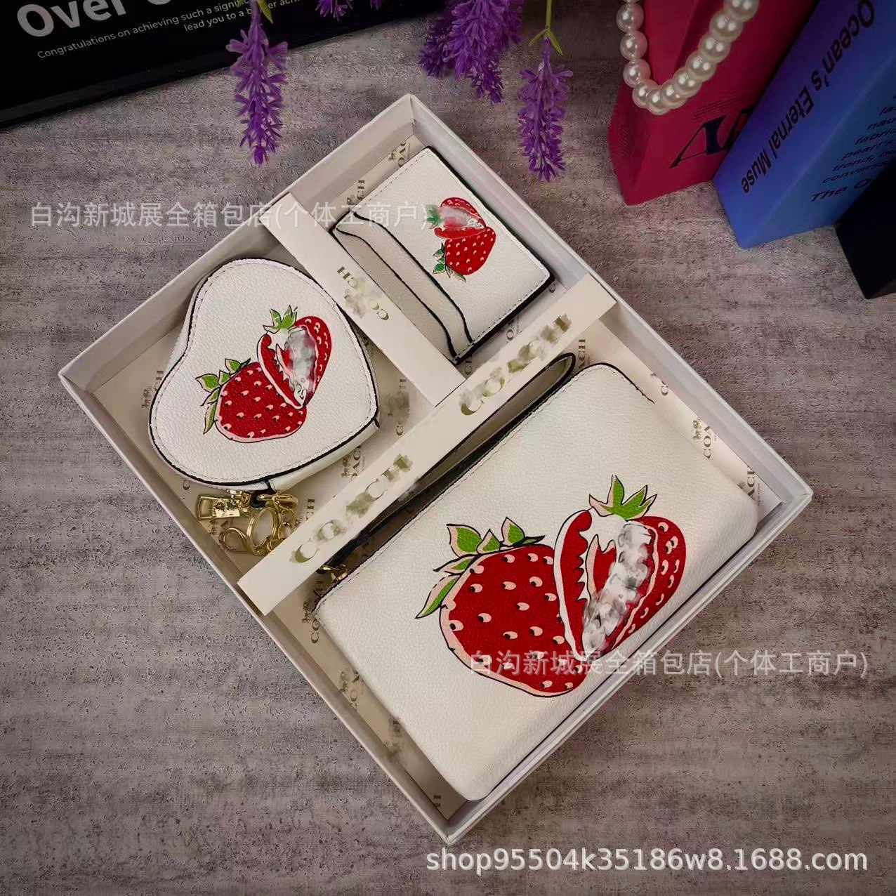 Bolsas de mujer transfronterizas lujosas de alta calidad bolsas de tarjetas de damas de moda versátil bolsas de cambio mini bolsas de tres piezas KomeCO