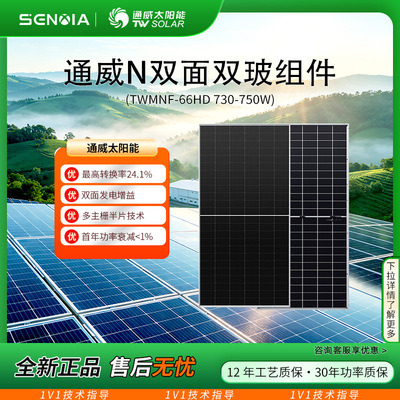 [TW solar panel通威太阳能板N型双玻光伏组件TWMNF-66HD 730-750W]