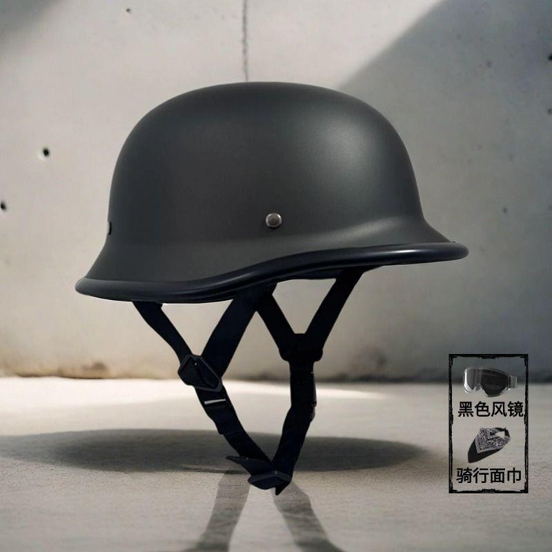 New certified motorcycle retro helmet, motorcycle helmet, bucket hat, Harley-style steel helmet, military helmet, cruiser half helmet