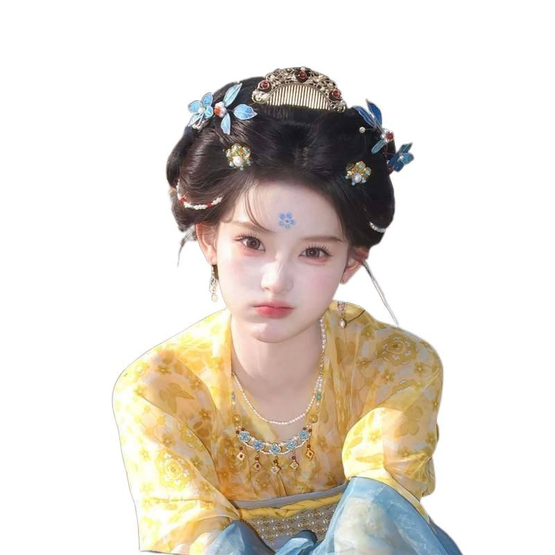 新款汉服(月桂)唐制复原齐胸破裙日常仙气汉服女夏季套装网红款|undefined