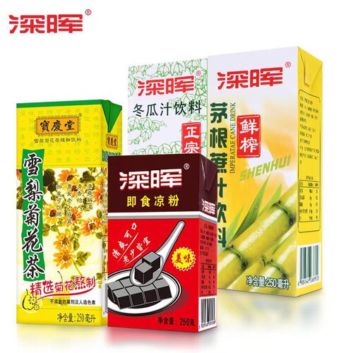 Guangdong herbal tea beverage wholesale 250ml*24 boxed juice drink ice black tea whole box Shenhui chrysanthemum tea