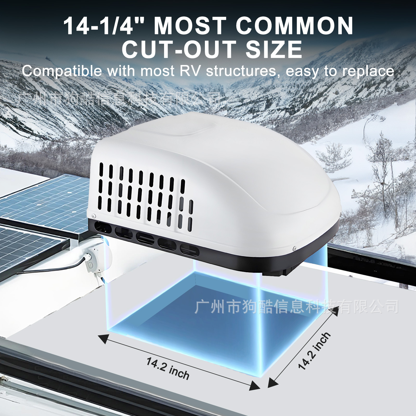 In-Stock Parking Air Conditioner 220V Single Cooling for Rv, Camper, Food Truck, Vehicle-Mounted Integrated Electric Car Air Conditioner