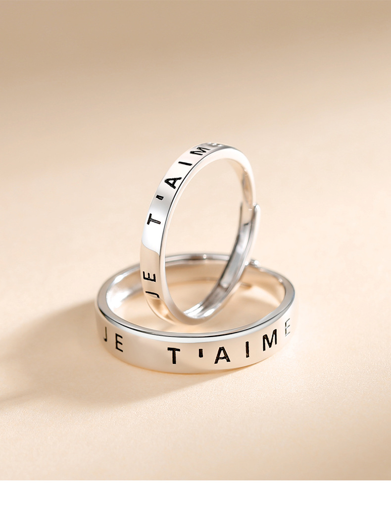 Fashion Letter Sterling Silver Plating Rings 1 Piece