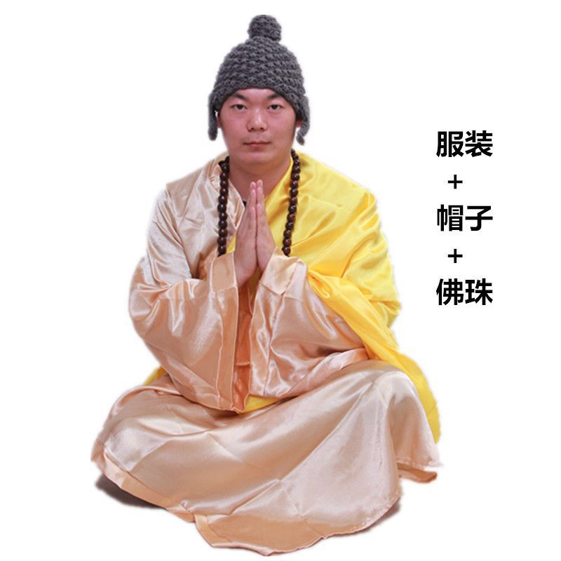 Tathagata clothing + prayer beads + hat