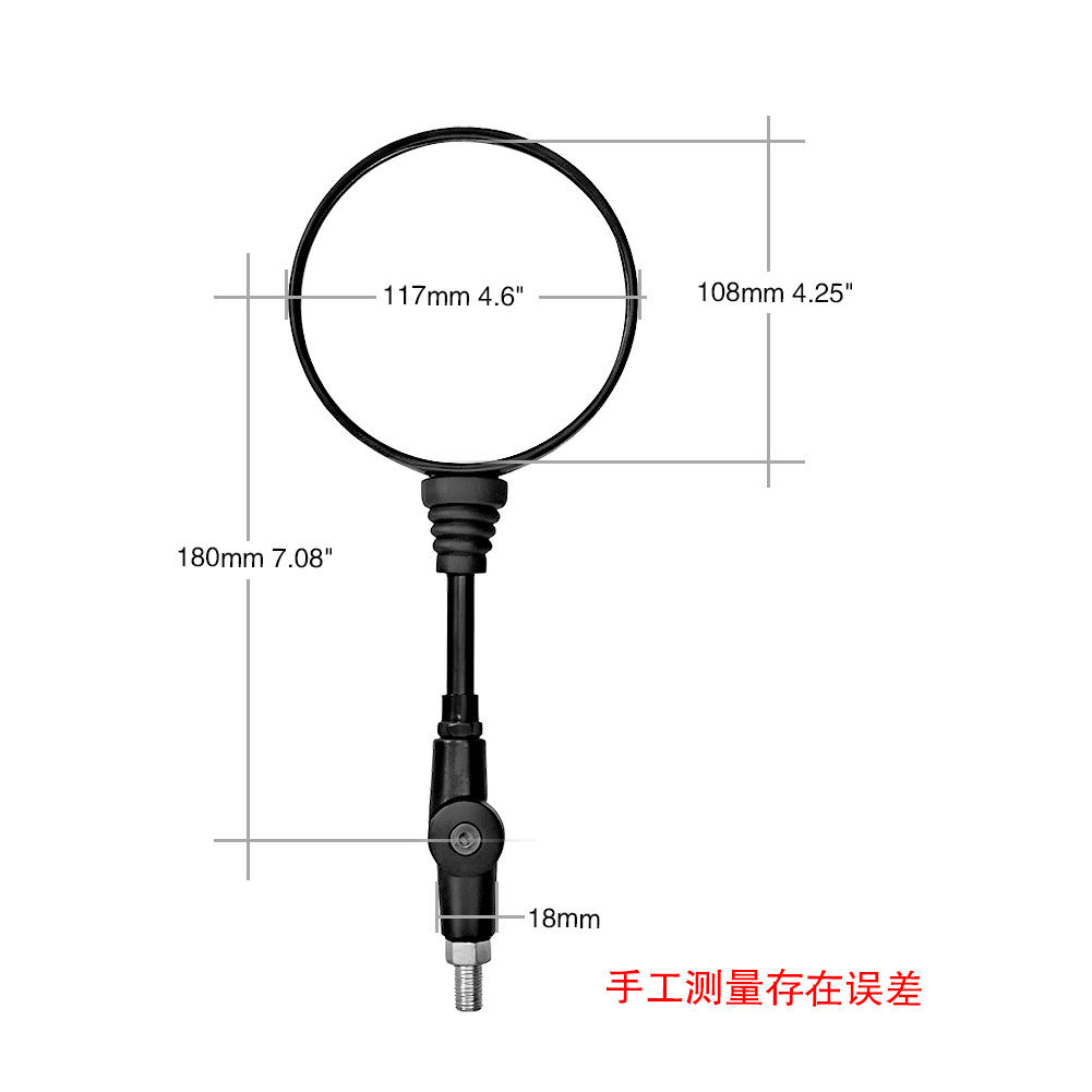 Factory Hot Sale Round Foldable Rear View Mirror Motorcycle Modified Rear View Mirror Folding Large Surface Mirror