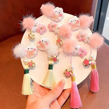 兒童新年發飾女童中國風寶寶古風流蘇發夾小女孩過年可愛漢服頭飾
