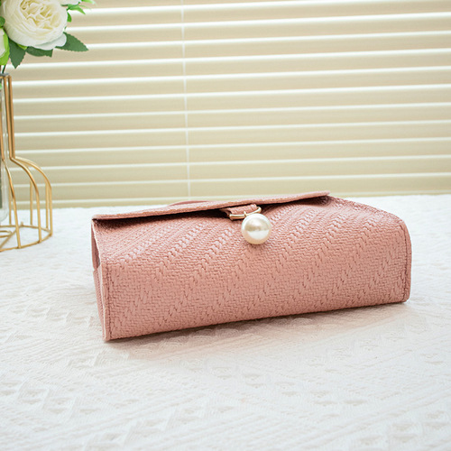 New Pearl Bag with Floral Pattern  Small Bag Southeast Asia Cross-Border Wholesale Simple and Versatile Crossbody Bag